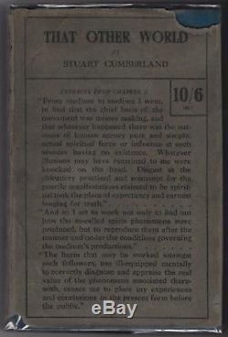 RARE Antique 1918 THAT OTHER WORLD Spiritualism Psychic Occult Stuart Cumberland