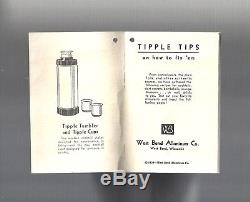 RARE Antique 1934 ART DECO Cocktail Shaker TIPPLE TIPS Recipe Guide Booklet