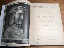 RARE Antique 19th Century DANTE'S INFERNO Gustave Dore Illustrated Book