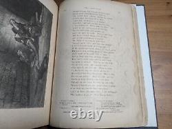 RARE Antique 19th Century DANTE'S INFERNO Gustave Dore Illustrated Book