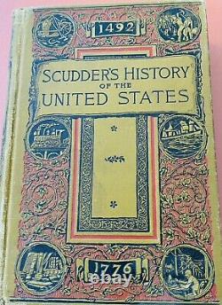 RARE Antique 1st Edition Book Scudder's History of the United States 1884