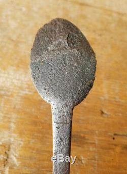 RARE Antique BUTTER SCOOP Forged Iron c. 1740 Illustrated in George Neumann Book