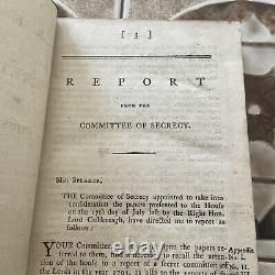 RARE Antique Book 1798 Secret IRA Irish History Resistance Report House Commons