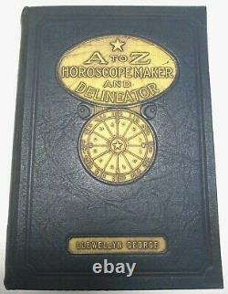 RARE Antique Book 1928 A to Z Horoscope Maker Delineator Llewellyn George with Box