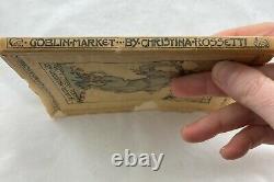 RARE Antique Book Goblins Market Parchment Cover Jessie M King 1914 Ed