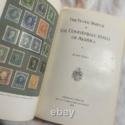 RARE Antique Book Postal Service of the Confederate States America SIGNED 1st Ed