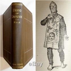 RARE Antique Brand of Dominic THE INQUISITION AT ROME Occult Torture Book Rule