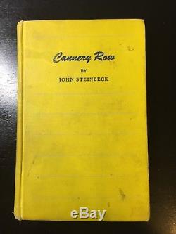 RARE! Antique CANNERY ROW by JOHN STEINBECK Signed To my Favorite Geologist