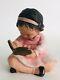 Rare Antique Doll Vintage Rubber Squeak Toy Girl Reading Book Made In France