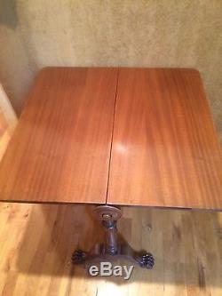 RARE! Antique Drop Leaf Table Sutherland Cylindrical Book Hinged Drop Leaf
