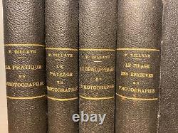 RARE Antique French Photography Books Frédéric Dillaye (1850-1880) 4 Vols