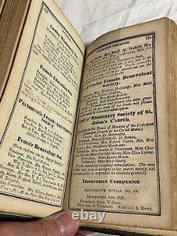 RARE Antique Historical Book 1839 Portsmouth New Hampshire Directory