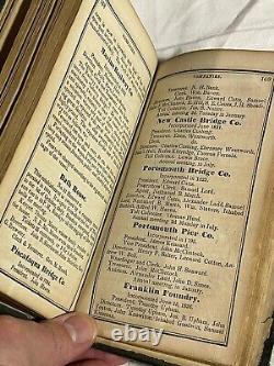 RARE Antique Historical Book 1839 Portsmouth New Hampshire Directory