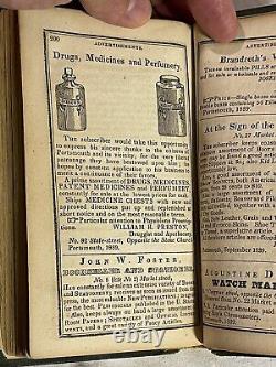 RARE Antique Historical Book 1839 Portsmouth New Hampshire Directory