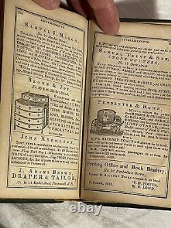 RARE Antique Historical Book 1839 Portsmouth New Hampshire Directory