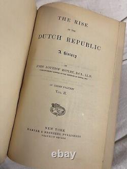 RARE Antique Historical Book Lot The UNITED NETHERLANDS Motley 1867