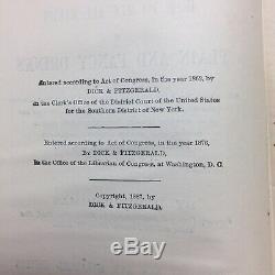 RARE Antique JERRY THOMAS BARTENDERS GUIDE 1887 Dick & Fitzgerald