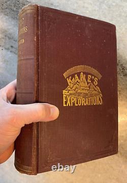 RARE Antique Kanes Artic Explorations 1881 Ornate Victorian Gilded Embossed Book