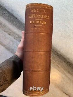 RARE Antique Kanes Artic Explorations 1881 Ornate Victorian Gilded Embossed Book