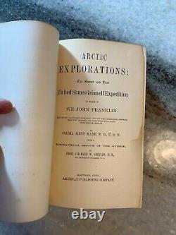 RARE Antique Kanes Artic Explorations 1881 Ornate Victorian Gilded Embossed Book