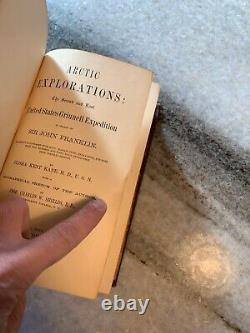 RARE Antique Kanes Artic Explorations 1881 Ornate Victorian Gilded Embossed Book