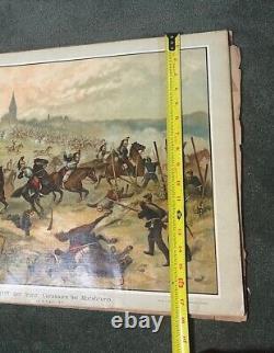 RARE Antique Large Illustrated Book Deutch-Franzosische Krieg 1870 1871 Dittrich