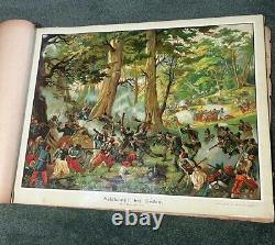 RARE Antique Large Illustrated Book Deutch-Franzosische Krieg 1870 1871 Dittrich