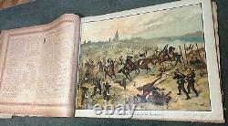 RARE Antique Large Illustrated Book Deutch-Franzosische Krieg 1870 1871 Dittrich