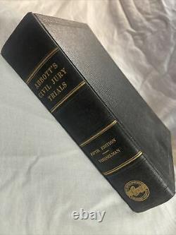 RARE Antique Legal Book Abbott's Civil Jury Trials 1935 Law