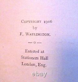 RARE Antique Log-Book Of Noah's Ark 1906 by F. Watlington Book