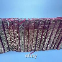 RARE Antique MARK TWAIN Book Set Limp Leather Edition 25 Volume Collection