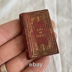 RARE Antique Miniature Book The Life of Christ 1845