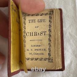 RARE Antique Miniature Book The Life of Christ 1845