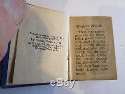 RARE! Antique Miniature book ORPHAN WILLIE 1862 64 pages Breed and Butler GREAT