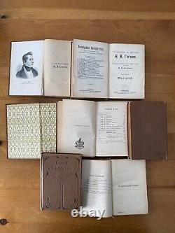 RARE Antique Original 7 Vol Book Set 1896 IVAN KRYLOV Russian Empire Fold Outs