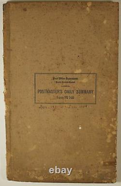 RARE Antique Postmasters Daily Summary Accounting Book 1931 1934, FULL & NICE