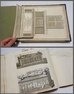 RARE Antique Scrapbook Victorian Commonplace Album Architecture Manuscript Book