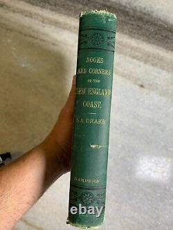 RARE Antique Victorian 1875 Nooks Corners of New England Coast Book MAINE Drake