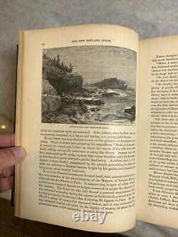 RARE Antique Victorian 1875 Nooks Corners of New England Coast Book MAINE Drake