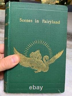 RARE Antique Victorian 1892 First Edition Ornate Gilded Book SCENES IN FAIRYLAND