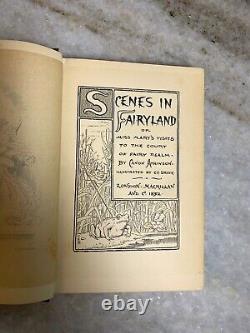 RARE Antique Victorian 1892 First Edition Ornate Gilded Book SCENES IN FAIRYLAND