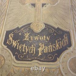 RARE Antique Zywoty Antique Polish Bible Book Swietych Panskich 1913