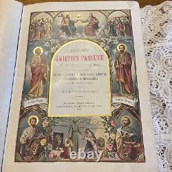 RARE Antique Zywoty Antique Polish Bible Book Swietych Panskich 1913