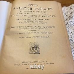 RARE Antique Zywoty Antique Polish Bible Book Swietych Panskich 1913