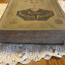 RARE Antique Zywoty Antique Polish Bible Book Swietych Panskich 1913