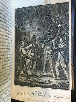 RARE Antique book Captain Cook's voyages 1840 1st edition vol I & vol II