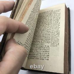 RARE Authentic 1695 Leather Bound Book Antique Decor Display Old Theology Morals