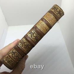 RARE Authentic 1757 Sunday News Leather Bound Book Antique Decor Display A+++