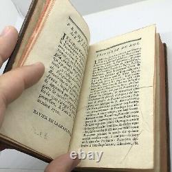 RARE Authentic 1773 Leather Bound Book Spiritual Retreat Antique Decor Display