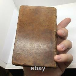RARE Authentic 1773 Leather Bound Book Spiritual Retreat Antique Decor Display